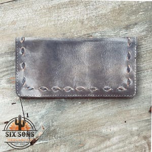 Cartera de cuero vintage, Cartera hecha a mano, Cartera de cuero occidental, Cartera de cuero, Cartera de cuero genuino, Cartera de cuero desgastado vintage