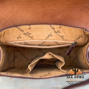Handmade Leather Purse, Cute Tote Bag, Western Purse, Western Tote Bag, Hand Tooled Leather Purse, Genuine Hair On Cowhide Leather Purse image 9