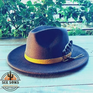 Gambler Cowboy Hat, Telescope Hat, Camel Fedora Hat, Woman
