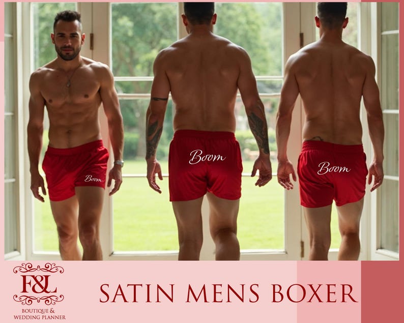 Custom Mens Satin Boxer | Personalized Satin Boxer Shorts | Customized ...