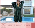 Custom Velvet Long Robe Plus Size Christmas Velvet Robes Christmas Robes Custom Bridesmaid Robes Birthday Robe Velvet Robes Bridesmaid Gift