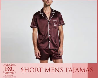 Custom Mens Short Pajama Set - Custom Men's Pajamas - Best Man Gift - Birthday Gifts -Father of the Bride -Groomsmen Gift - Gift for Husband