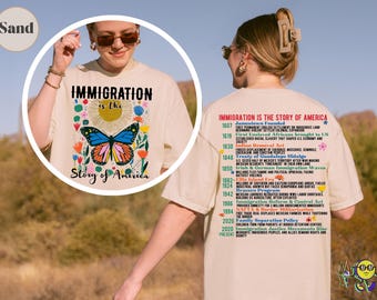 Immigration is the Story of America Tee - Abolish ICE, Anti Deportations Raids Shirt for Liberals