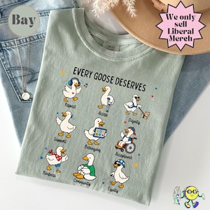Camiseta Silly Goose con mensaje sutil sobre neurodiversidad, concienciación descarada sobre el autismo, derechos de las personas con discapacidad, camiseta de apoyo e inclusión para familias y aliados del autismo. imagen 6