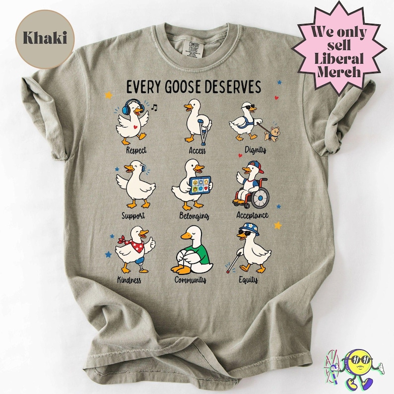 Camiseta Silly Goose con mensaje sutil sobre neurodiversidad, concienciación descarada sobre el autismo, derechos de las personas con discapacidad, camiseta de apoyo e inclusión para familias y aliados del autismo. imagen 15