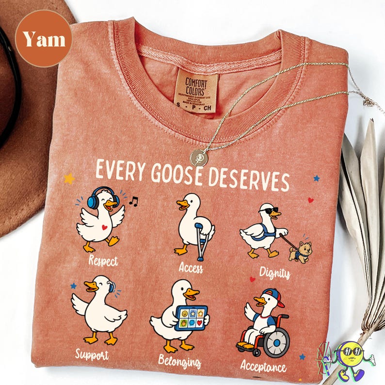 Camiseta Silly Goose con mensaje sutil sobre neurodiversidad, concienciación descarada sobre el autismo, derechos de las personas con discapacidad, camiseta de apoyo e inclusión para familias y aliados del autismo. imagen 3
