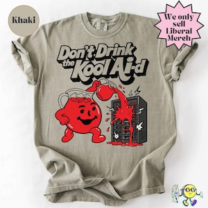 Don't Drink the Kool AI-d Vintage Funny Anti AI shirt, Say No to Data Centers, Reject AI slop, Support Human Intelligence Artist shirt