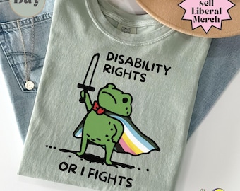 Behinderungsrechte oder ich kämpfe Huzzah Frosch Meme Lustiges Neurovielfalt Shirt, Autismus Bewusstsein, Behinderung Rechte, Autismus Stolz Unterstützung Verbündeter Te