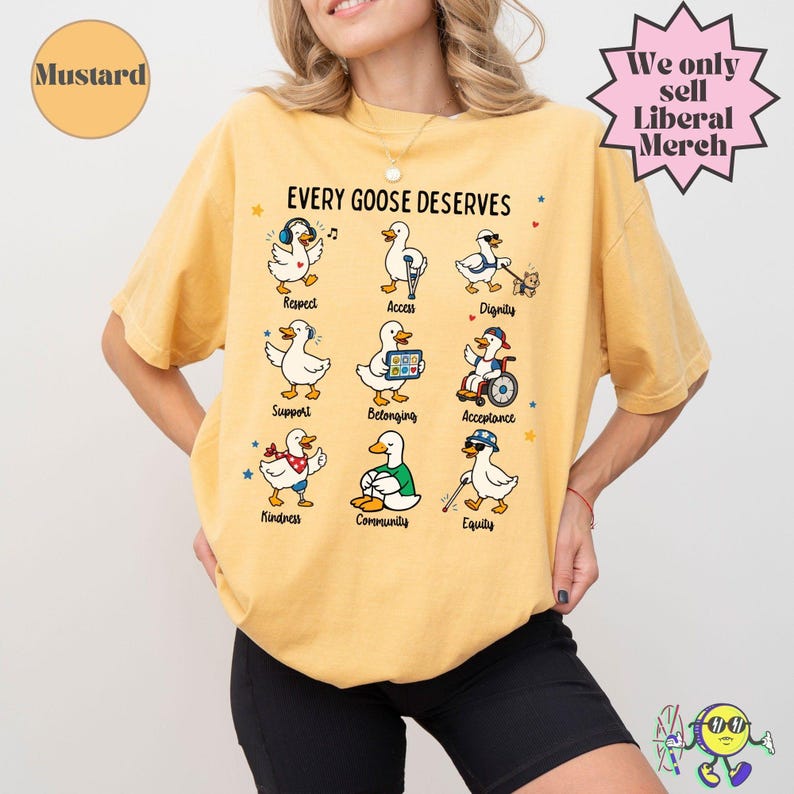 Camiseta Silly Goose con mensaje sutil sobre neurodiversidad, concienciación descarada sobre el autismo, derechos de las personas con discapacidad, camiseta de apoyo e inclusión para familias y aliados del autismo. imagen 7