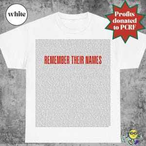 Remember their names shirt, Stop Genocide shirt, Free Palestine shirt, Gaza Shirt, Anti Israel Tee, Anti Zionist Tee, Liberal Leftist Tee