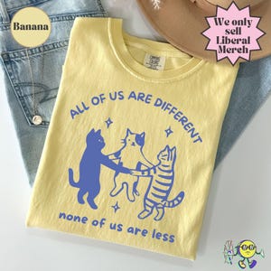 All of us are Different Cat Funny Neurodiversity shirt, Autism Awareness, Disability Rights, Autism Ally Family Support Inclusion image 2