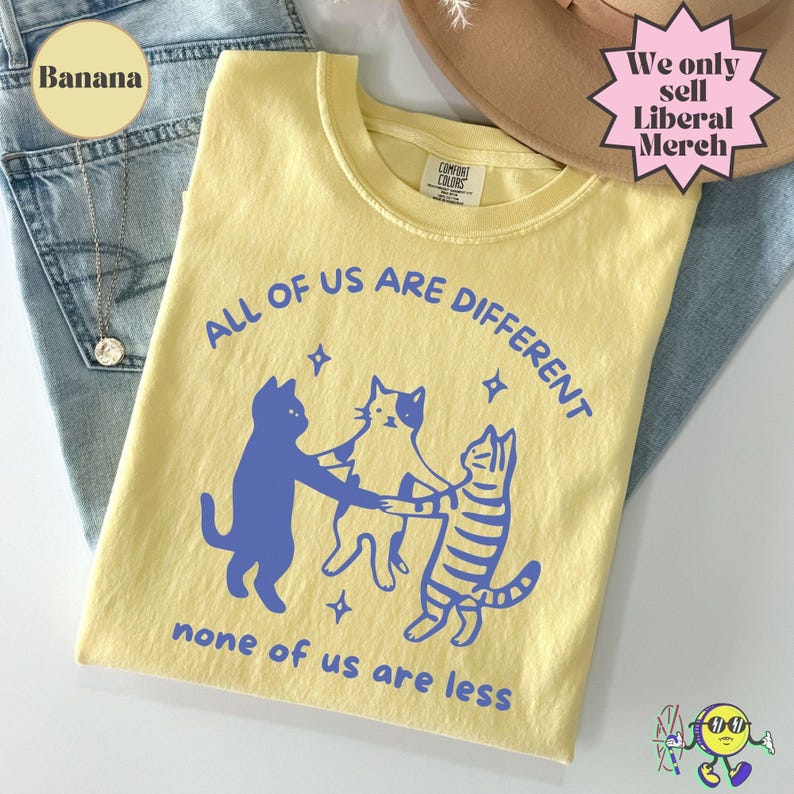All of us are Different Cat Funny Neurodiversity shirt, Autism Awareness, Disability Rights, Autism Ally Family Support Inclusion image 2