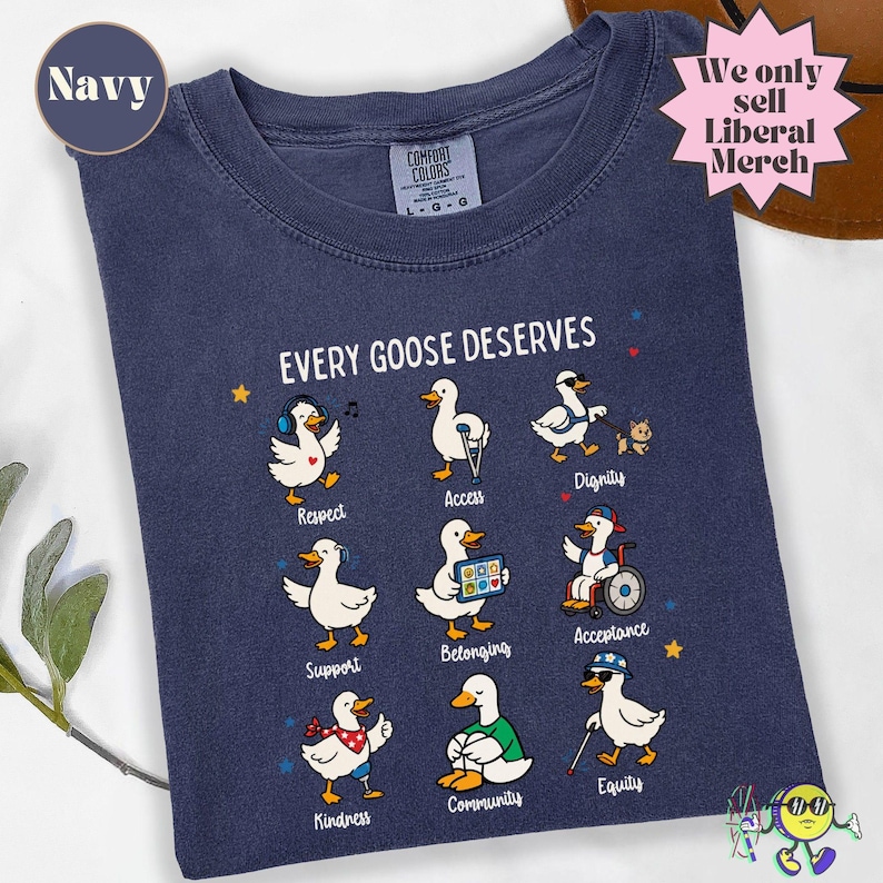 Camiseta Silly Goose con mensaje sutil sobre neurodiversidad, concienciación descarada sobre el autismo, derechos de las personas con discapacidad, camiseta de apoyo e inclusión para familias y aliados del autismo. imagen 9