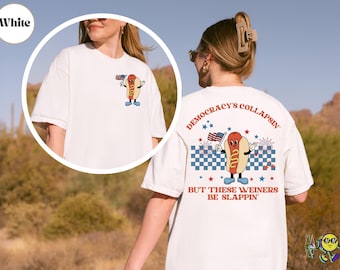Lustiges Groovy Hot Dog T-Shirt: großzügiges Fourth of Jul-Shirt
