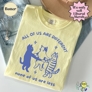 All of us are Different Cat Funny Neurodiversity shirt, Autism Awareness, Disability Rights, Autism Ally Family Support Inclusion image 4