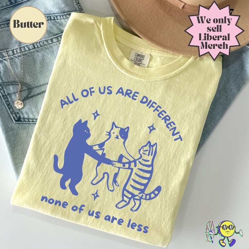All of us are Different Cat Funny Neurodiversity shirt, Autism Awareness, Disability Rights, Autism Ally Family Support Inclusion image 4