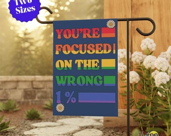 Transgender Rights Garden Flag, LGBTQ Queer Pride Ally, Pro DEI Trans Human Rights, Liberal Leftist Social Justice Protest FDT Anti Trump
