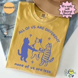 All of us are Different Cat Funny Neurodiversity shirt, Autism Awareness, Disability Rights, Autism Ally Family Support Inclusion image 7