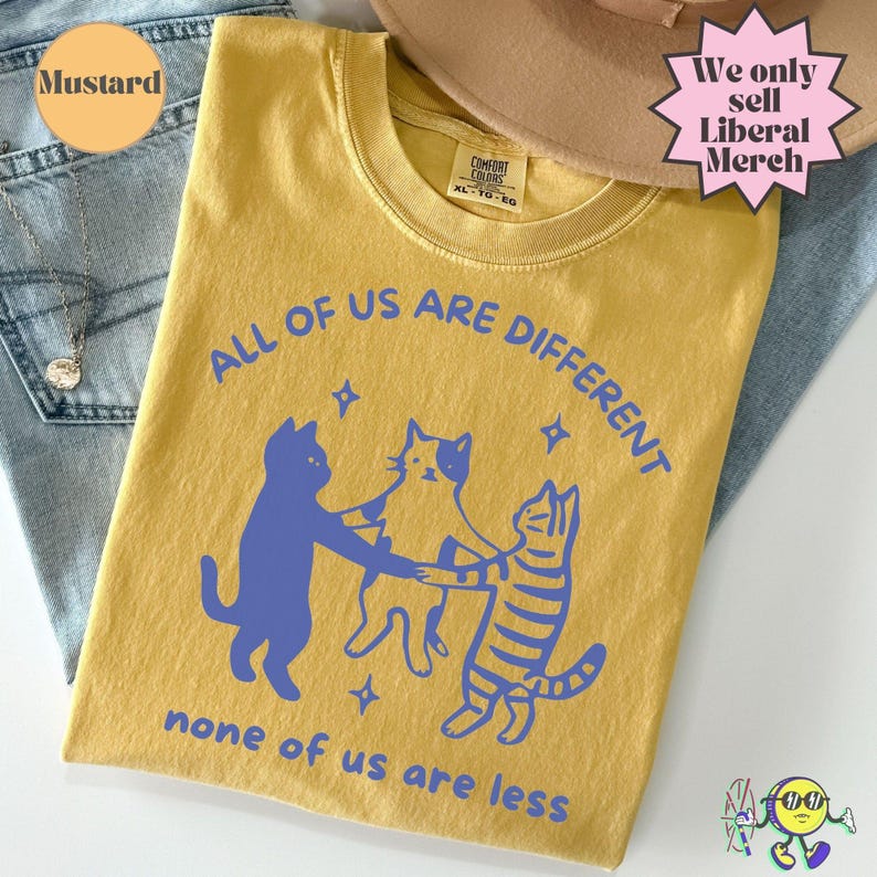All of us are Different Cat Funny Neurodiversity shirt, Autism Awareness, Disability Rights, Autism Ally Family Support Inclusion image 7