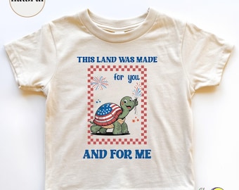 Esta tierra fue hecha para ti y para mí: Camiseta Liberal Toddler, Mini Patriot