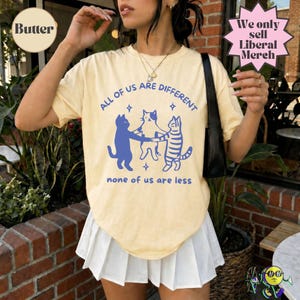 All of us are Different Cat Funny Neurodiversity shirt, Autism Awareness, Disability Rights, Autism Ally Family Support Inclusion image 12