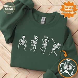 Camiseta de esqueleto bailando de Trump con sutil jodida: camiseta feminista, social y liberal espeluznante.