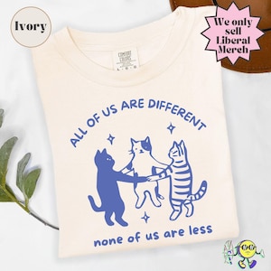 All of us are Different Cat Funny Neurodiversity shirt, Autism Awareness, Disability Rights, Autism Ally Family Support Inclusion