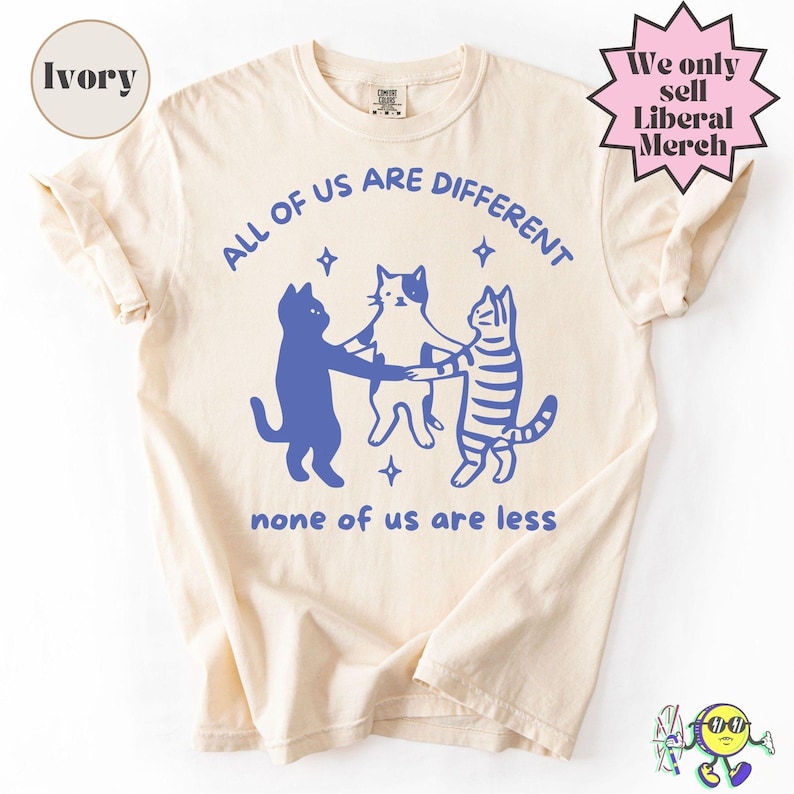 All of us are Different Cat Funny Neurodiversity shirt, Autism Awareness, Disability Rights, Autism Ally Family Support Inclusion image 9
