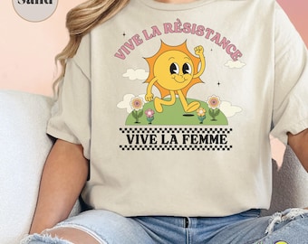 Vive La Widerstand Shirt: Groovy feministisches Empowerment Frauenrechte Shirt