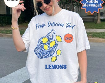Anti-Trumpf-Zitrone-Gekritzel-T-Shirt: Feministisches Antifaschismus-Shirt