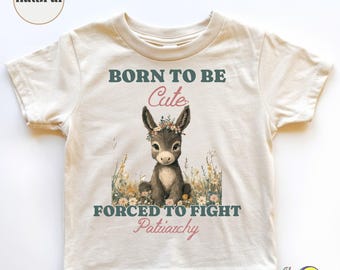 Esel Kleinkind Shirt, Mini feministische, soziale Gerechtigkeit Tee