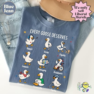 Camiseta Silly Goose con mensaje sutil sobre neurodiversidad, concienciación descarada sobre el autismo, derechos de las personas con discapacidad, camiseta de apoyo e inclusión para familias y aliados del autismo. imagen 13