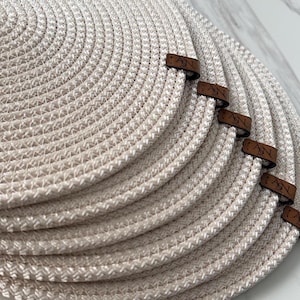 Round placemats made of cotton rope, basket and coasters - Handmade placemats, modern placemats, table decoration, dining table, round, gift idea