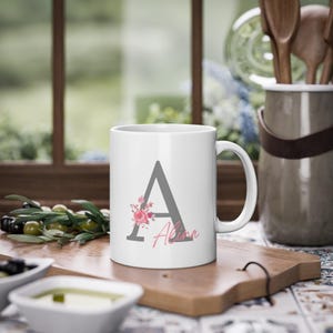 Taza Nombre personalizado Carta Taza de café Taza de café Regalo para su más querido amigo / esposa / maestro / educador
