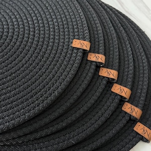 Runde Tischsets aus Baumwollseil Korb und Untersetzer- Handgefertigte Tischsets, Modernes Tischsets, Tischdeko, Esstisch, Rund, Geschenkidee