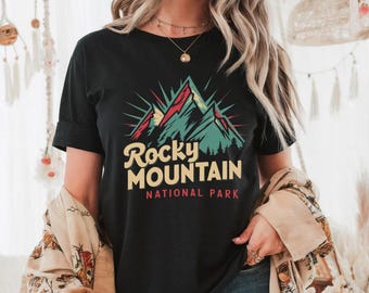 Rocky Mountain National Park T-Shirt: Retro Graphic Tee for Hikers