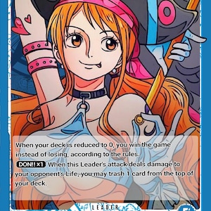 One piece TCG custom Leader!! Nami One piece Film Red Model 1