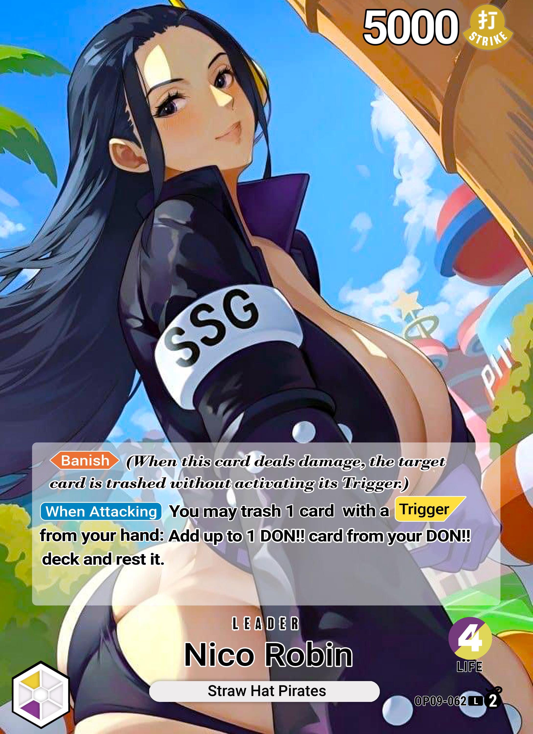 One Piece TCG Custom Leader!! Nico Robin - Etsy