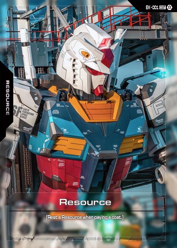 Gundam TCG Custom Resource Card! (various Models) - Etsy