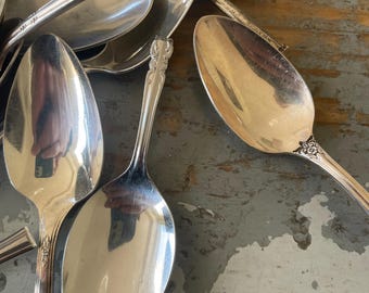 Cuencos de cuchara para cubiertos de plata Cuencos de plata de acero inoxidable únicamente