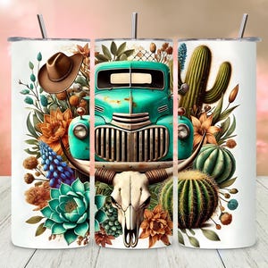 Western Boho Tumbler Wrap PNG, Cowboy Skinny Tumbler Design, Western Sublimation Design PNG, 20oz Digital Download, Rustic Tumbler Art