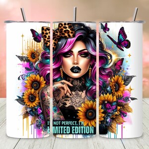 Daily Affirmations Tumbler Wrap, Positive Quotes Sublimation Design, 20Oz Mental Wellness Tumbler PNG, Self-Love Inspirational Gift