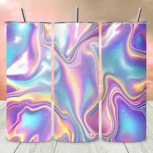 3D Glitter Tumbler Wrap Sublimation Design, Holographic Crystal PNG, Iridescent Gemstone Tumbler, Sparkly 20oz Straight Tumbler Wrap