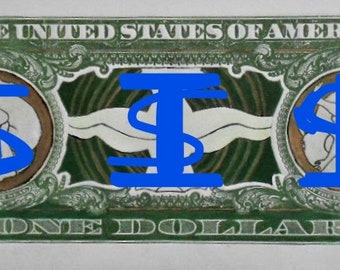 United We Stand Dollar Bill by Michael Ponce De Leon -  Signed Limited Edition Erotic Print