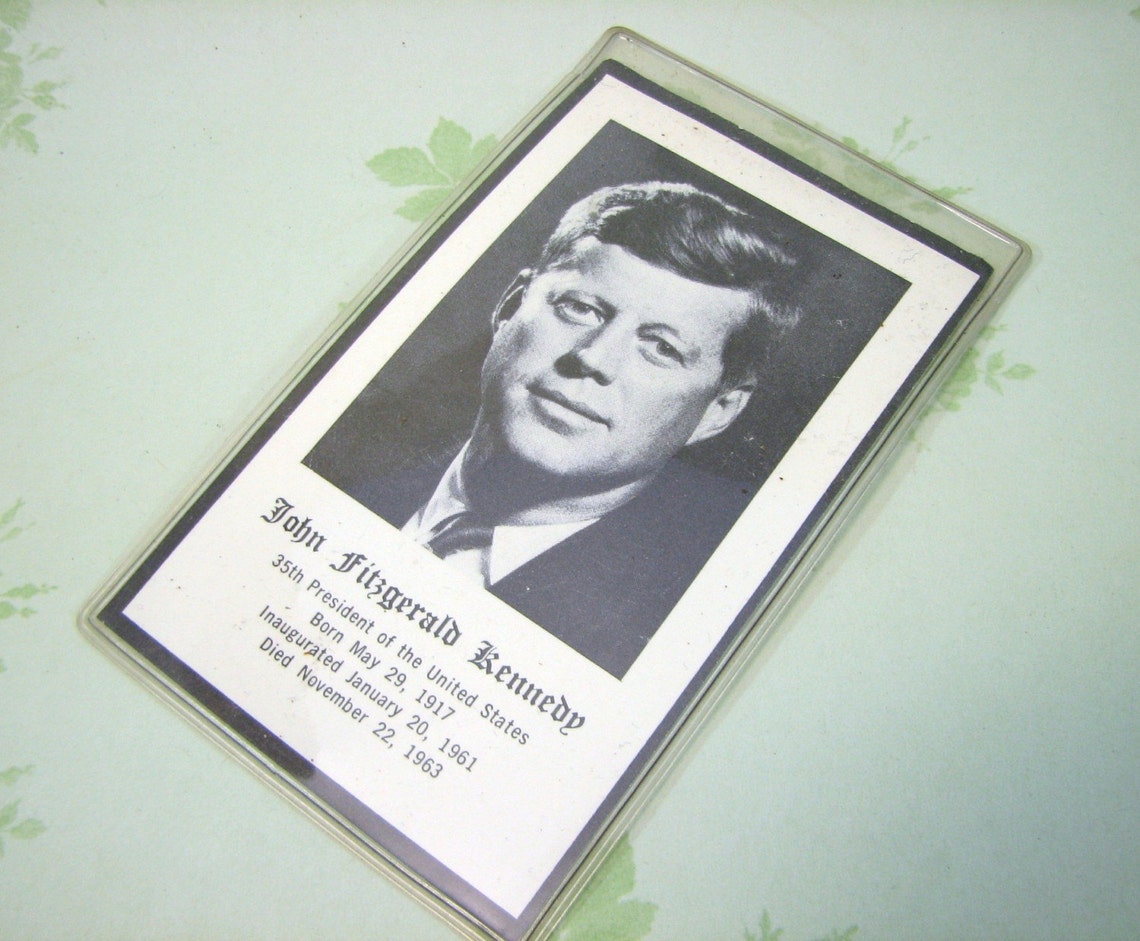 JFK Funeral Memorial Mass Card John F Kennedy 1963 Etsy