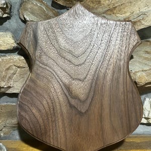 Handgefertigte Holz Plakette Hirschgeweih