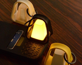 Latarka na klucze do telefonu, kieszonkowa, przytulna, z oświetleniem nastrojowym, w stylu mid-century modern