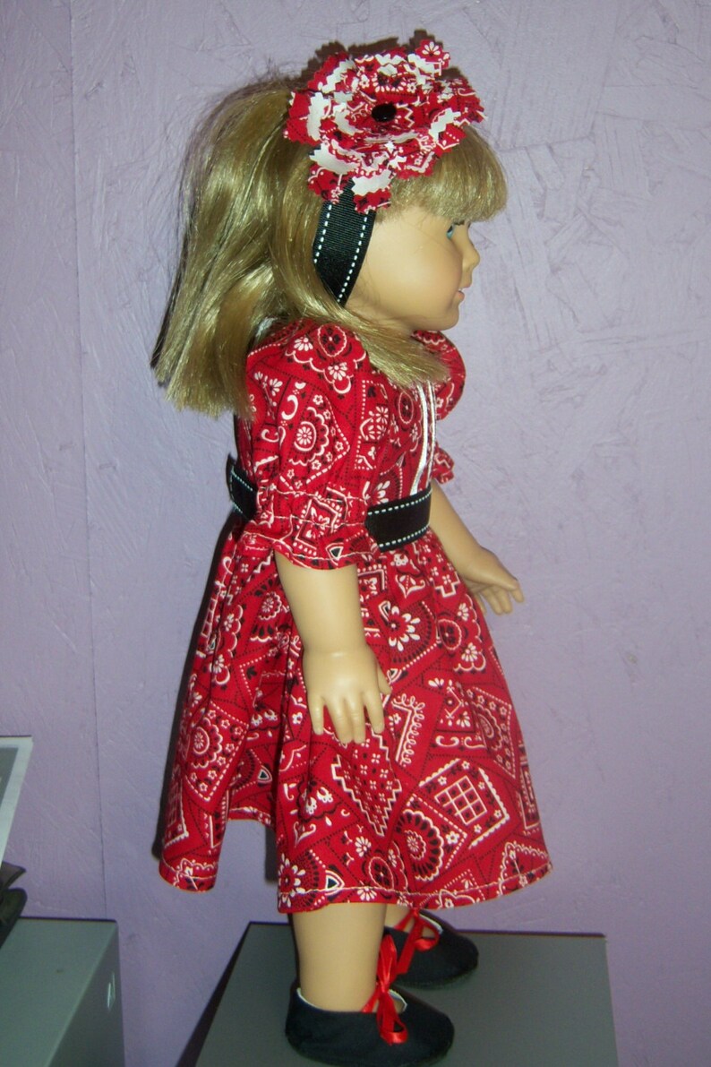 Handmade 18 Doll Outfit Bandana Red New Etsy