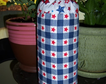 Handmade cozy for your water bottles Patriotic