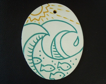 JACOMO - CARVED CERAMIC Wall Art - Ceramic Decor
